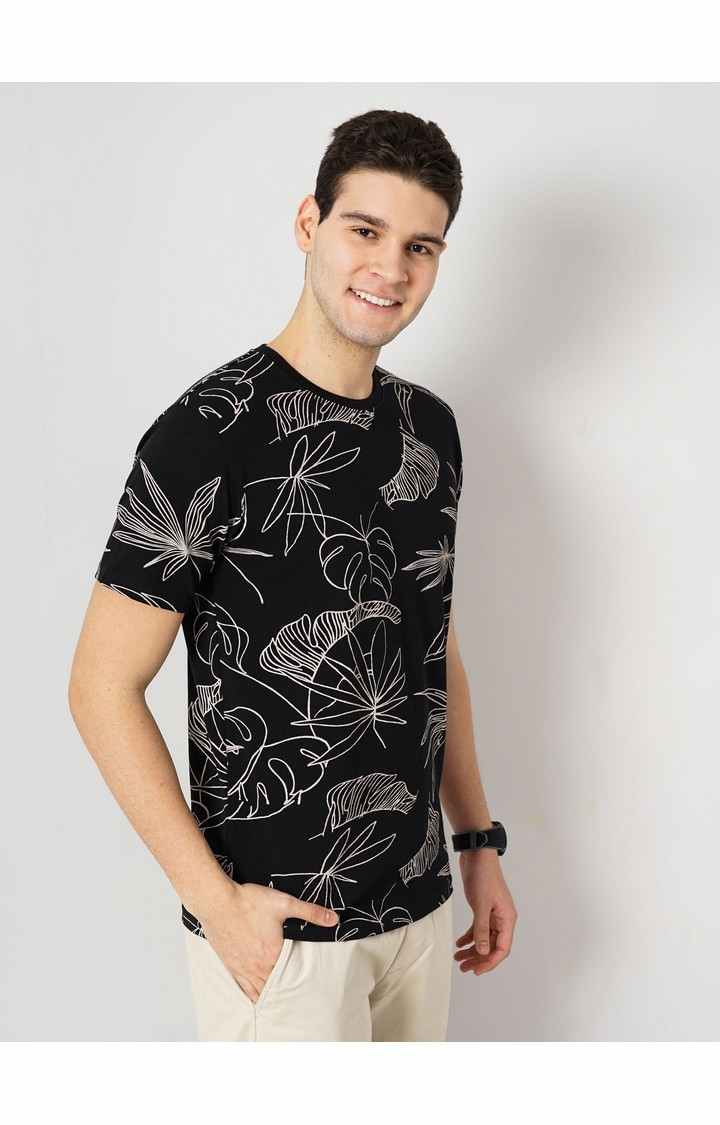 Celio Men's Leaf-Print T-Shirt