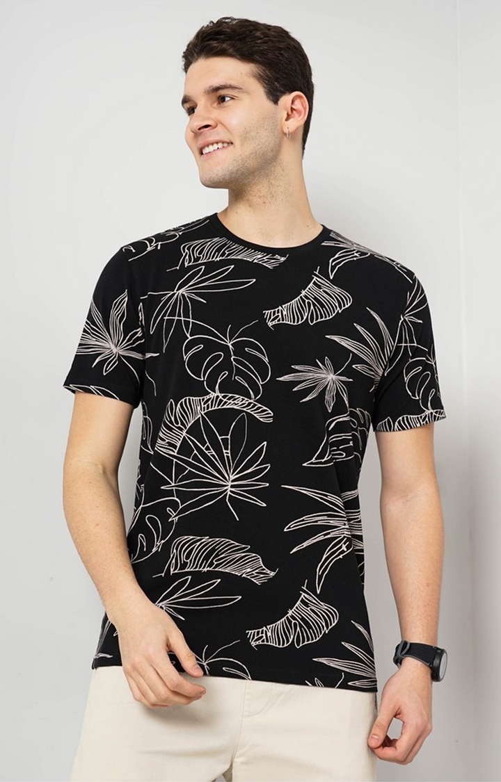 celio | Celio Men's Leaf-Print T-Shirt