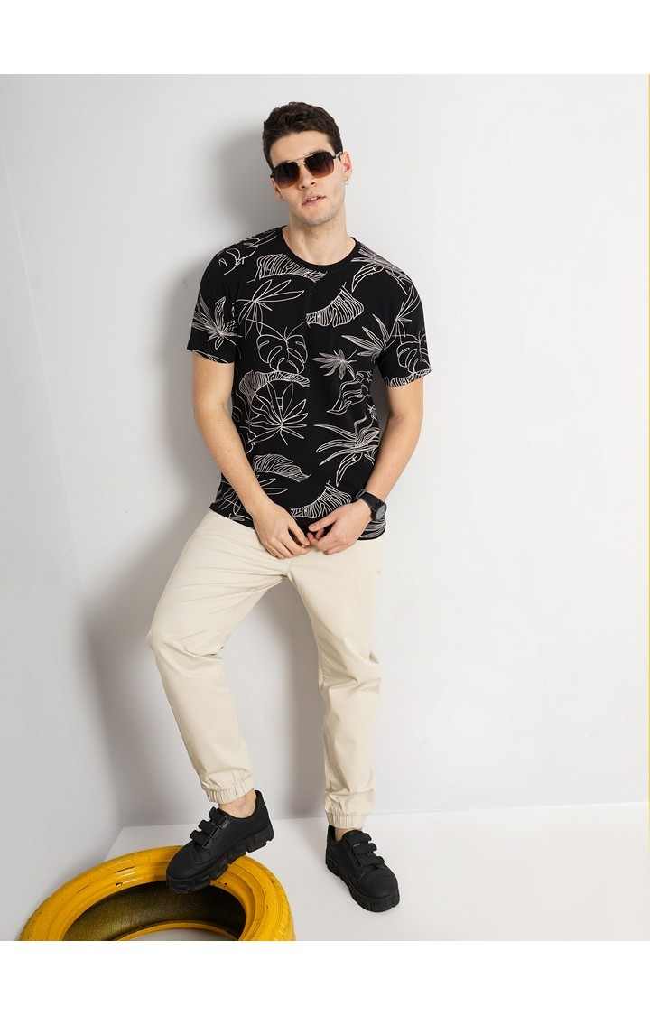 Celio Men's Leaf-Print T-Shirt