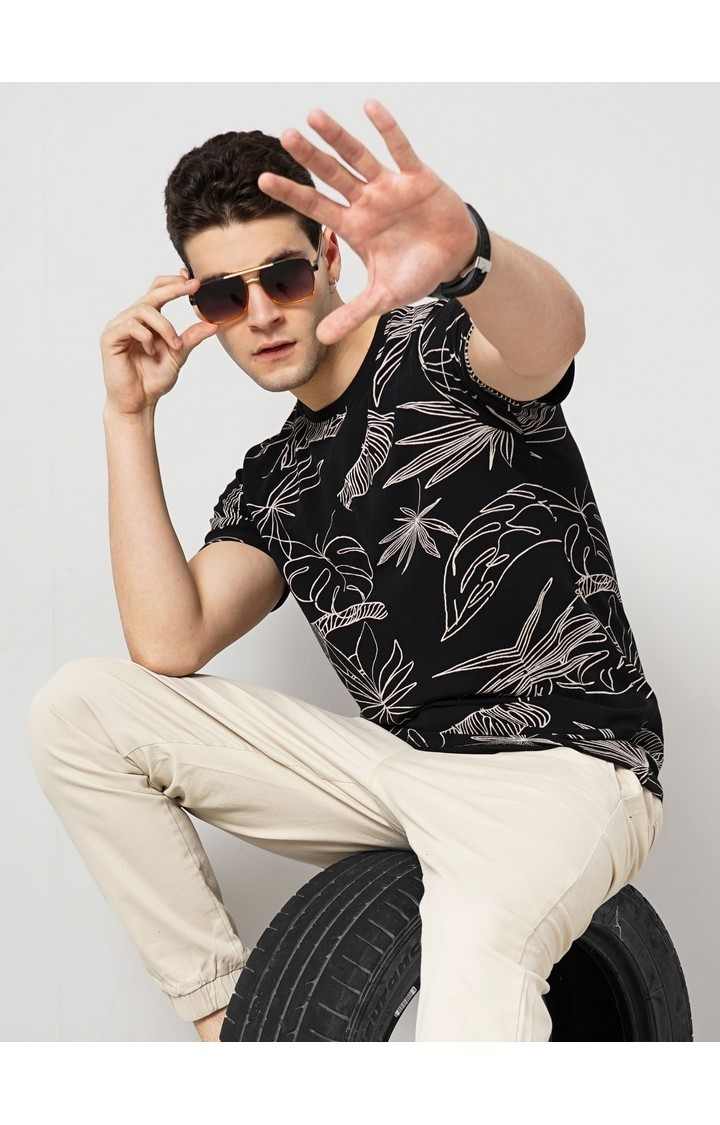 Celio Men's Leaf-Print T-Shirt