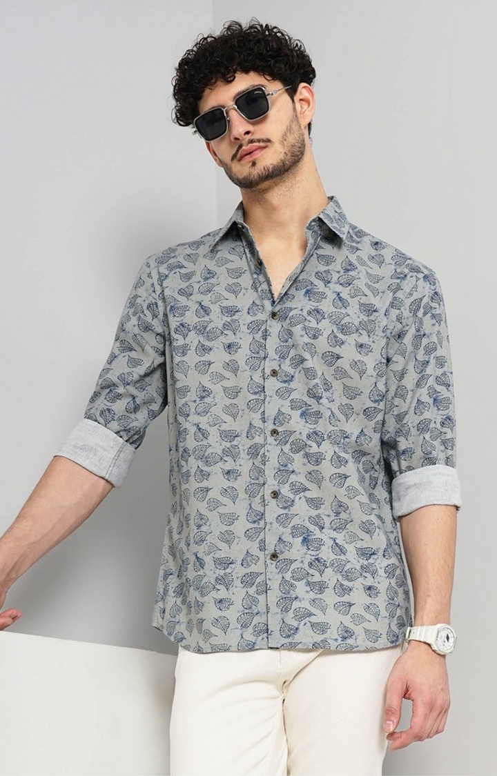 celio | Celio Men's Leaf-Print Shirt