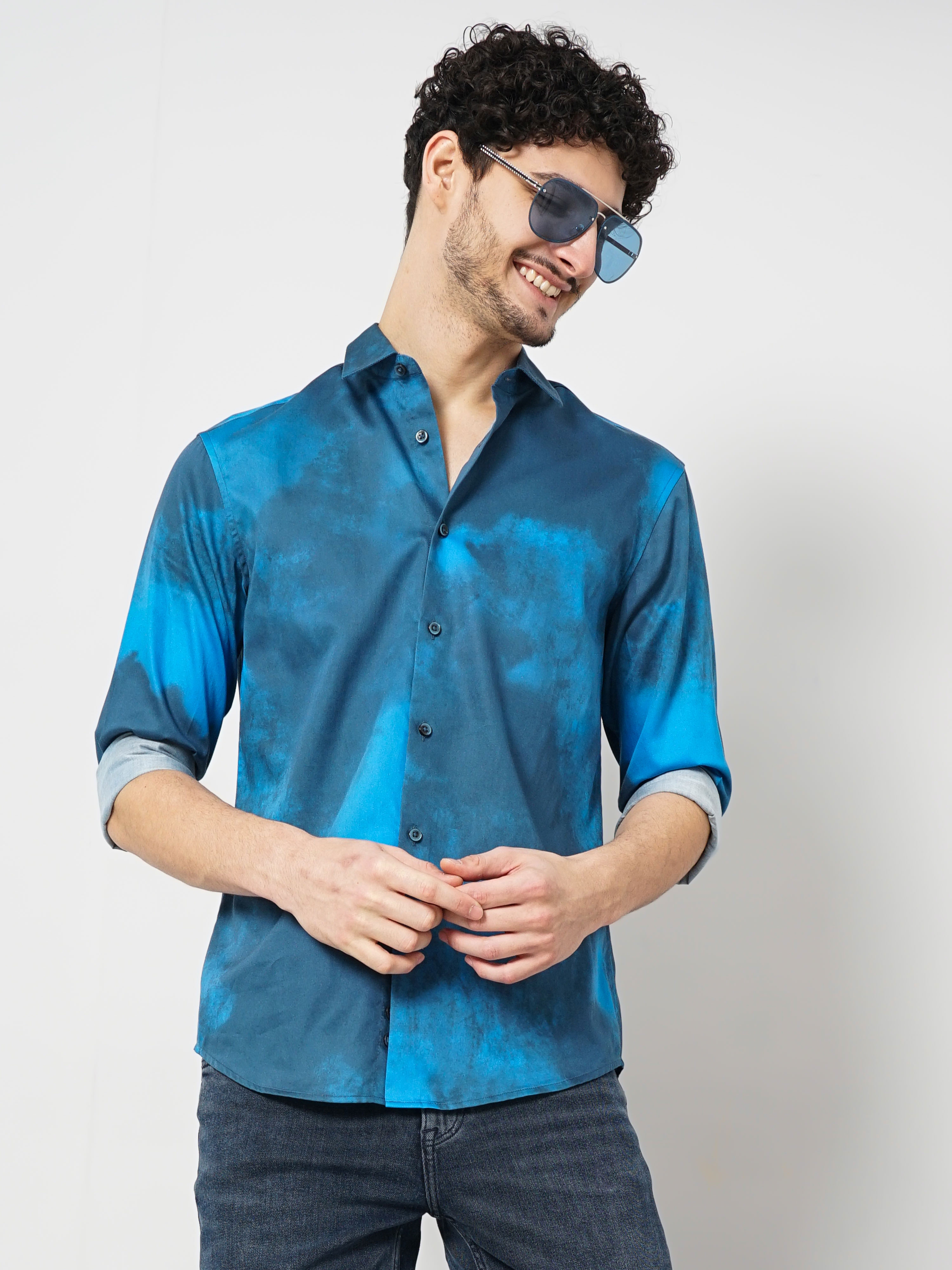 Celio Men's Tie-Dye Shirt