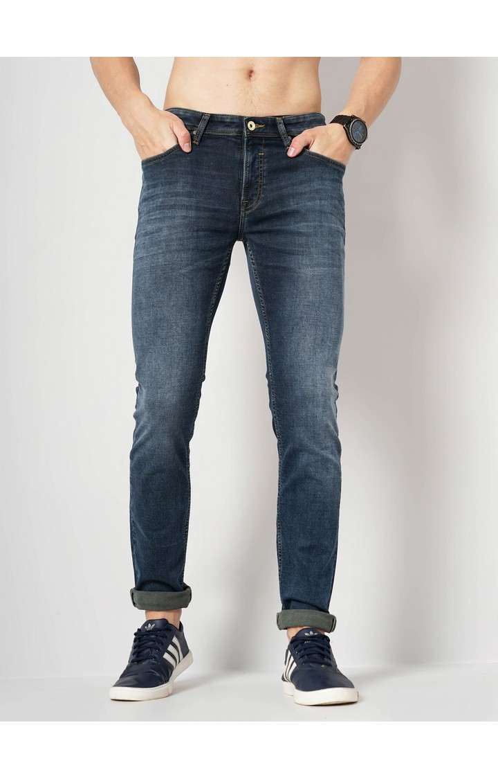 Men's Solid Knit Denim Jeans
