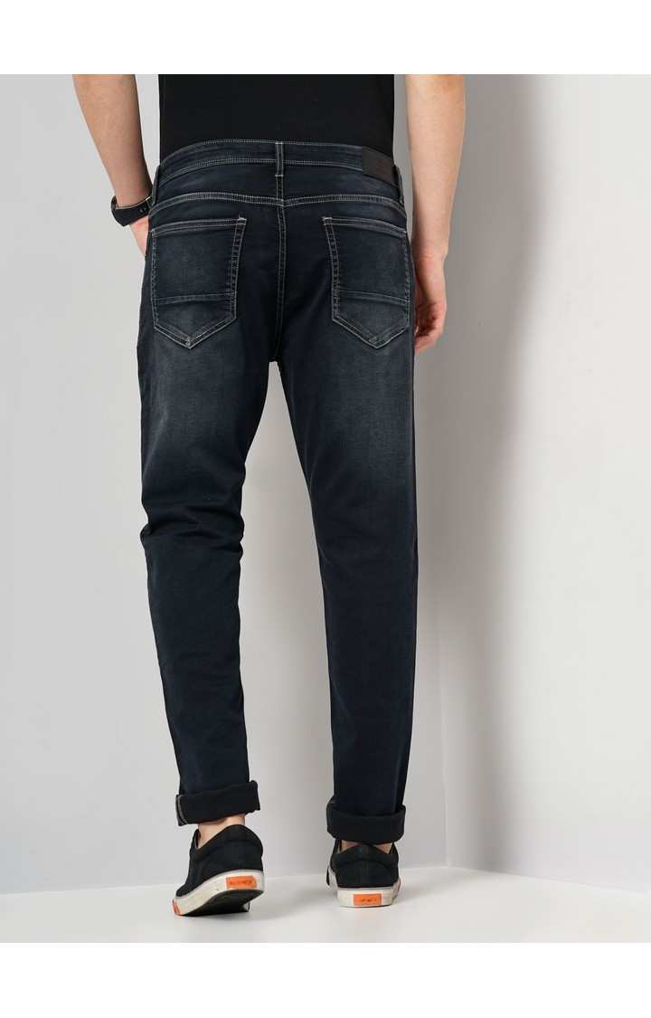 Celio Men's Solid Knit Denim Jeans
