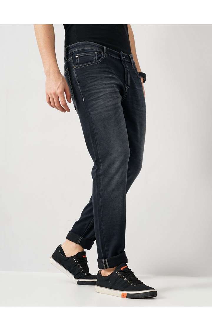 Celio Men's Solid Knit Denim Jeans