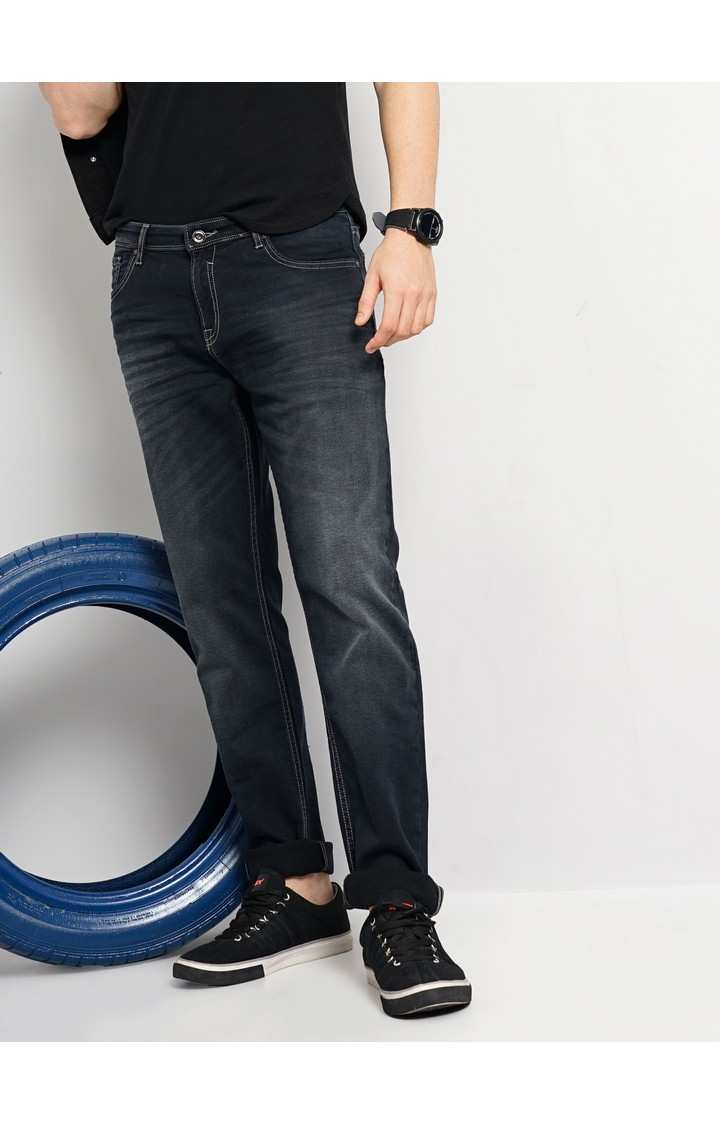 Celio Men's Solid Knit Denim Jeans