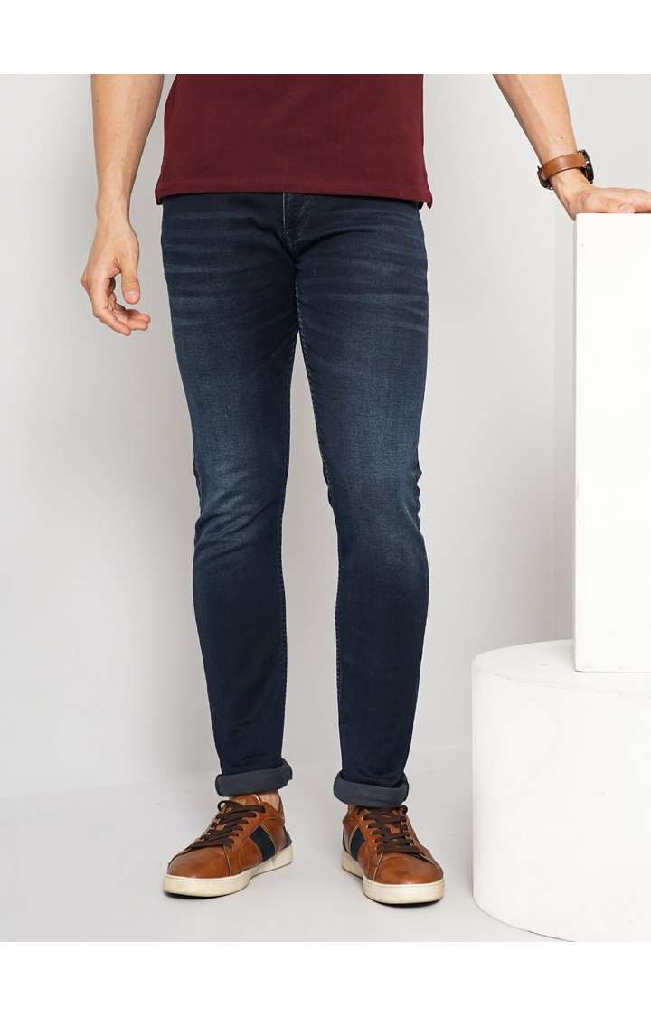 Men's Solid Knit Denim Jeans