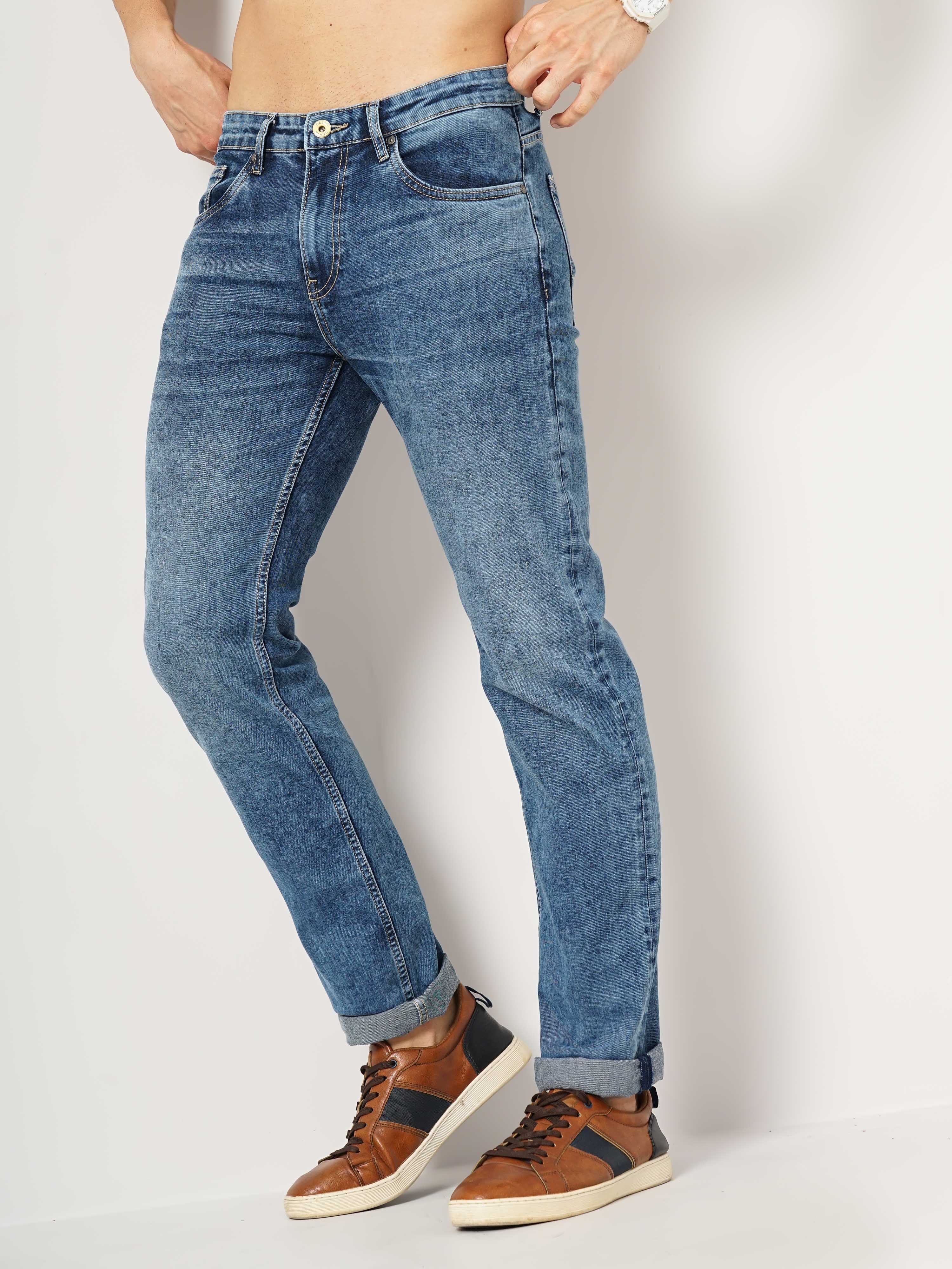 celio | Men's Solid Blue Jeans 2