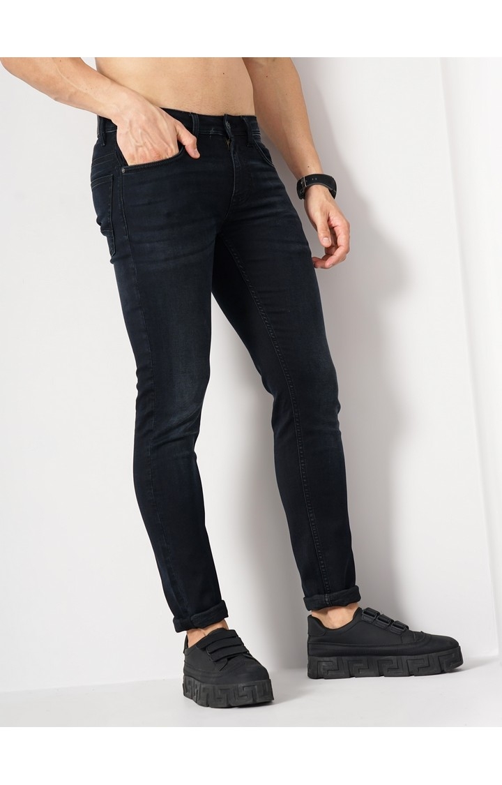 Men's Solid Blue Jeans