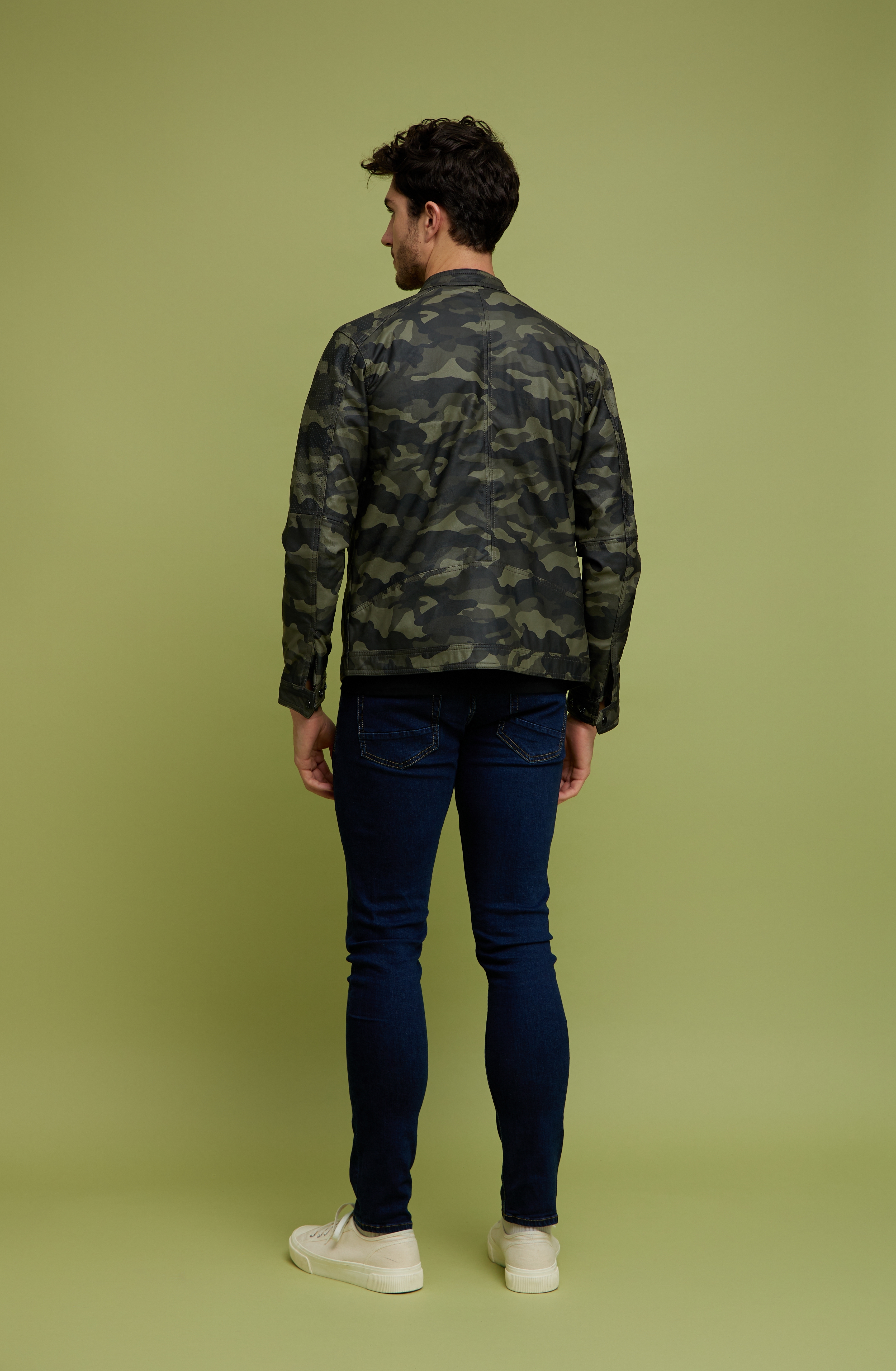 Men's Green Camouflage Western Jackets