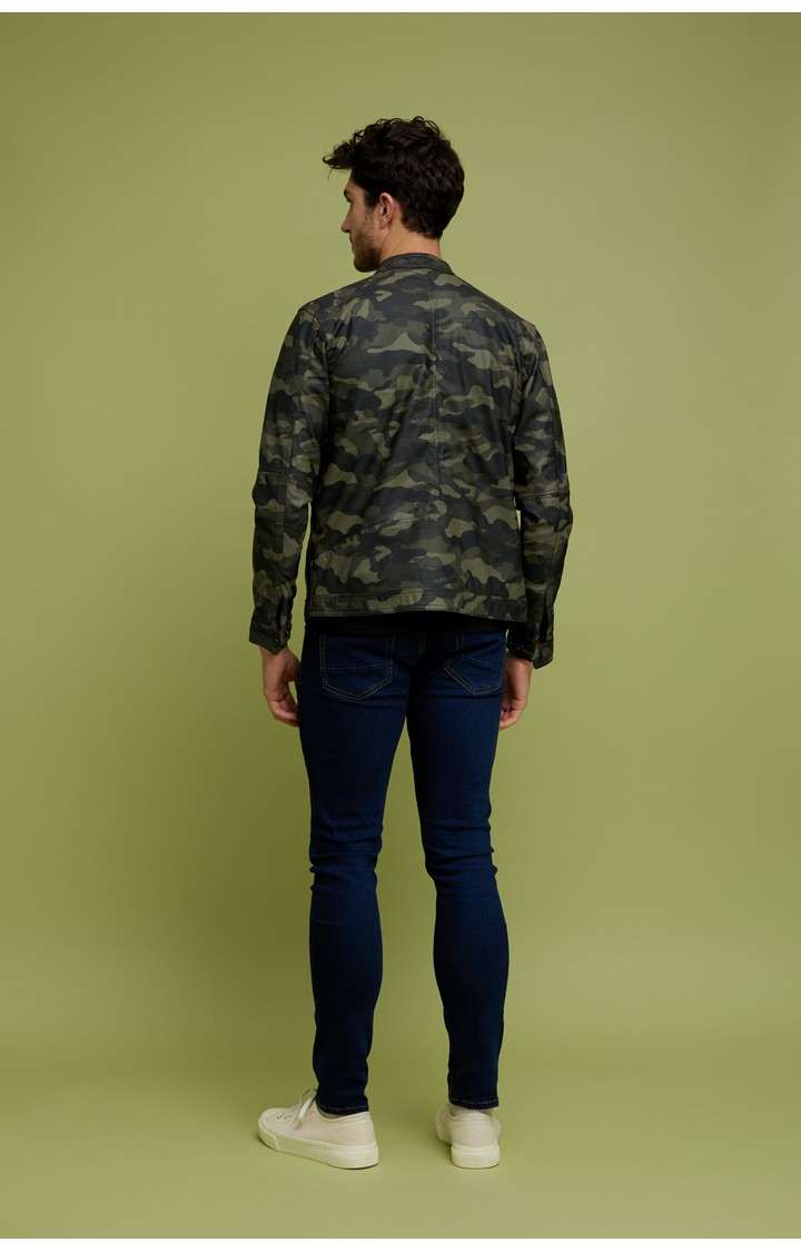 Men's Green Camouflage Western Jackets