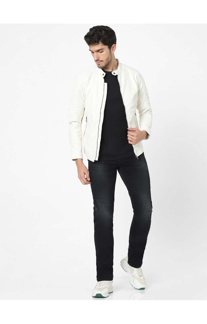 Celio white leather jacket 2025