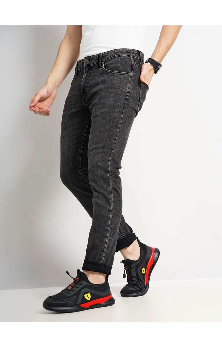 Celio Men Black Slim Fit Cotton Twill Denim Jeans