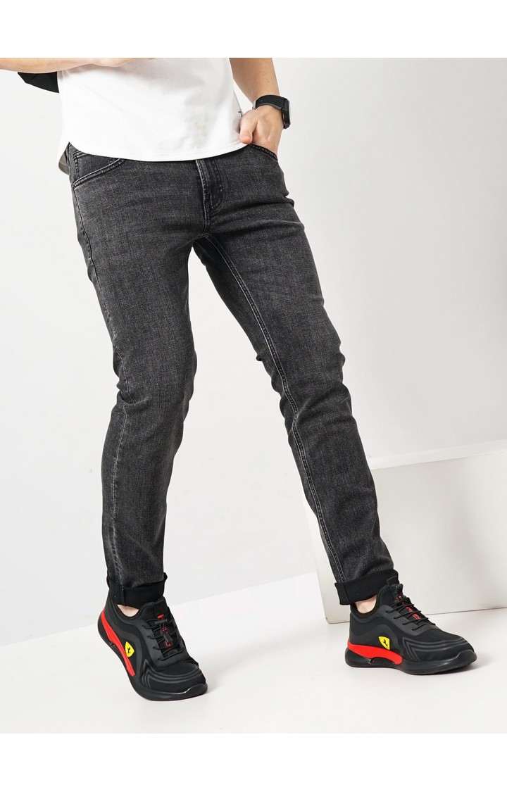 Celio Men Black Slim Fit Cotton Twill Denim Jeans