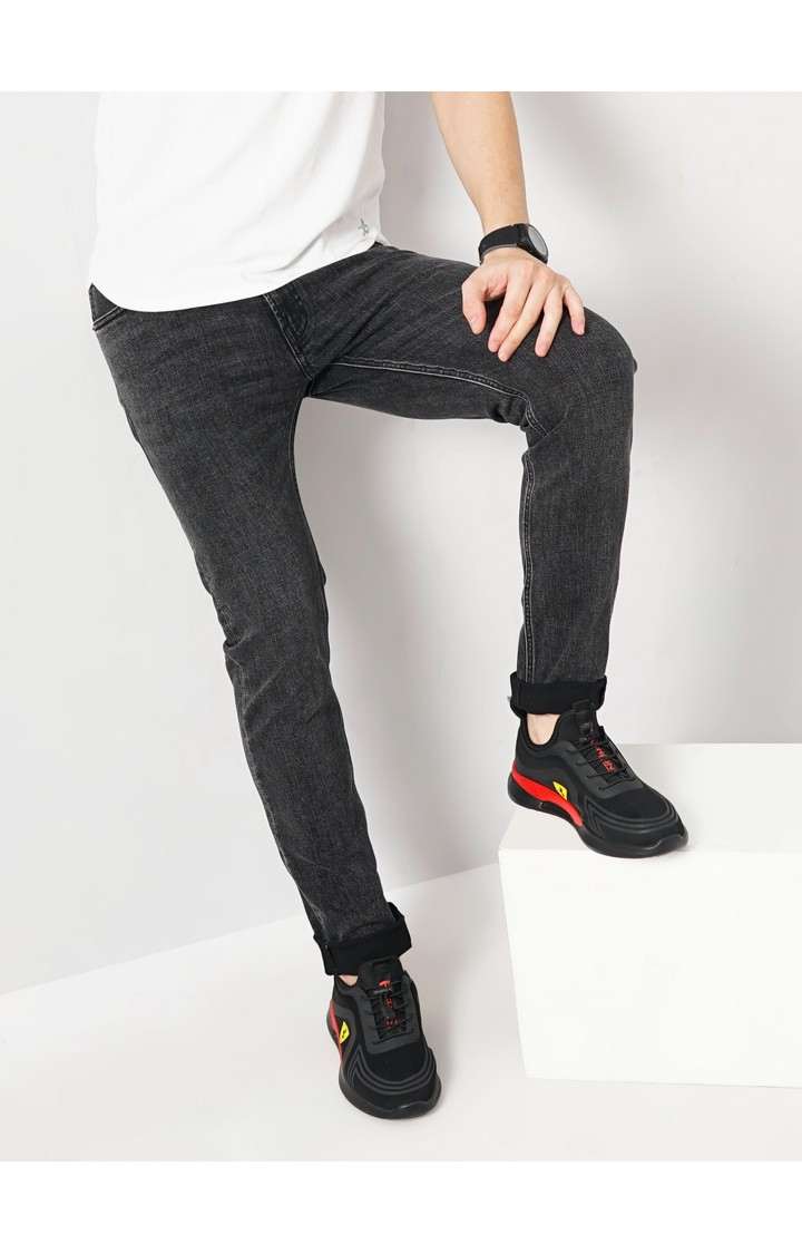 Celio Men Black Slim Fit Cotton Twill Denim Jeans