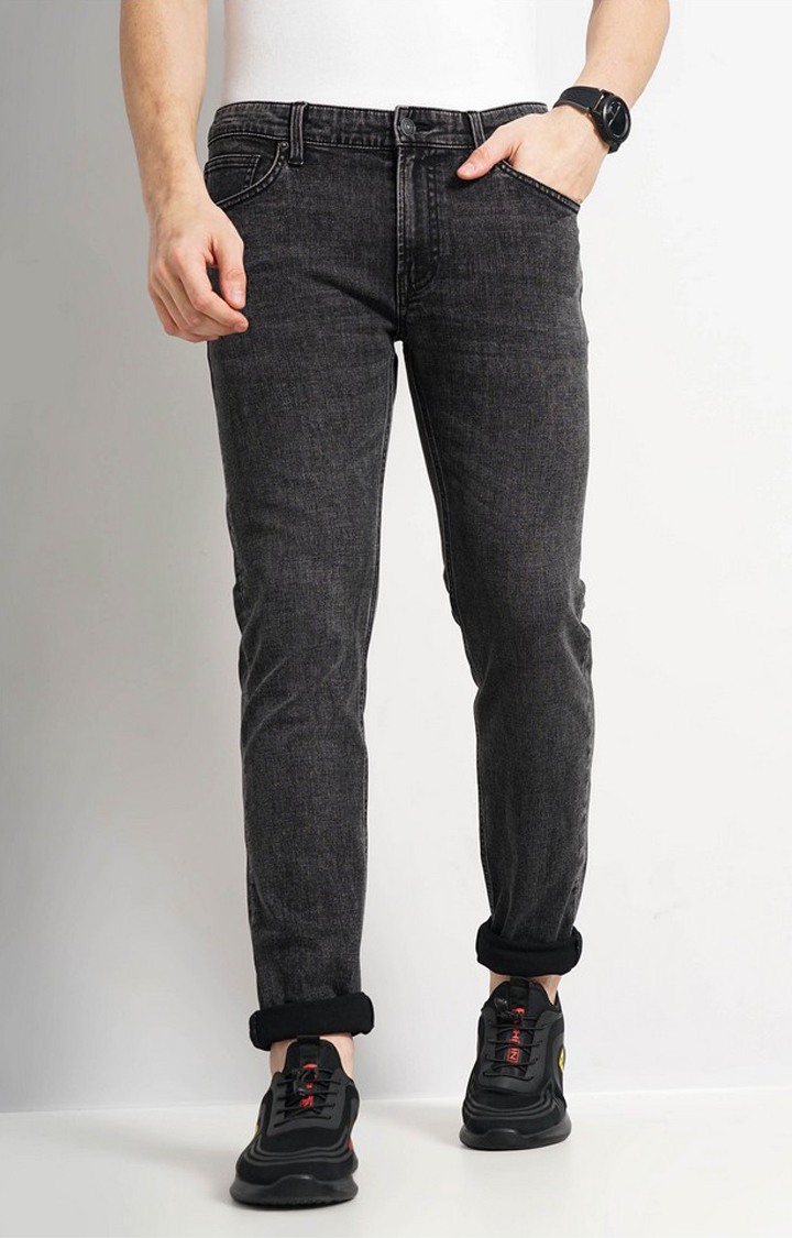 Celio Men Black Slim Fit Cotton Twill Denim Jeans