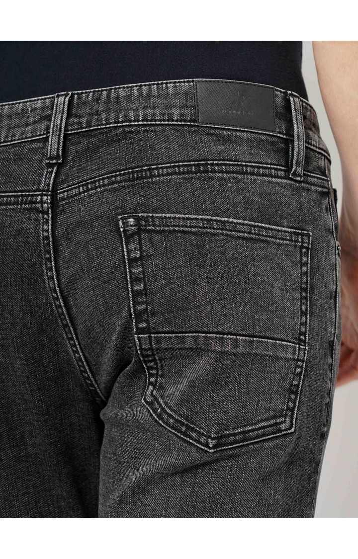Celio Men Black Straight Fit Cotton Twill Denim Jeans