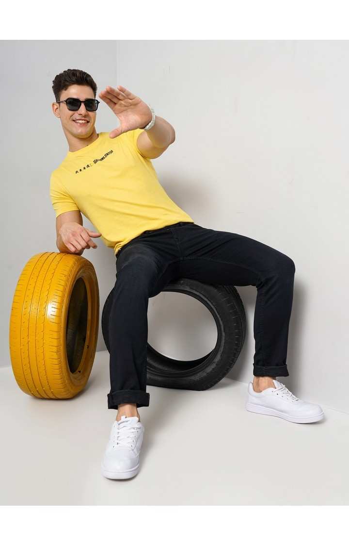 Demon Slayer - Yellow Round Neck Short Sleeves Cotton Tshirt XS