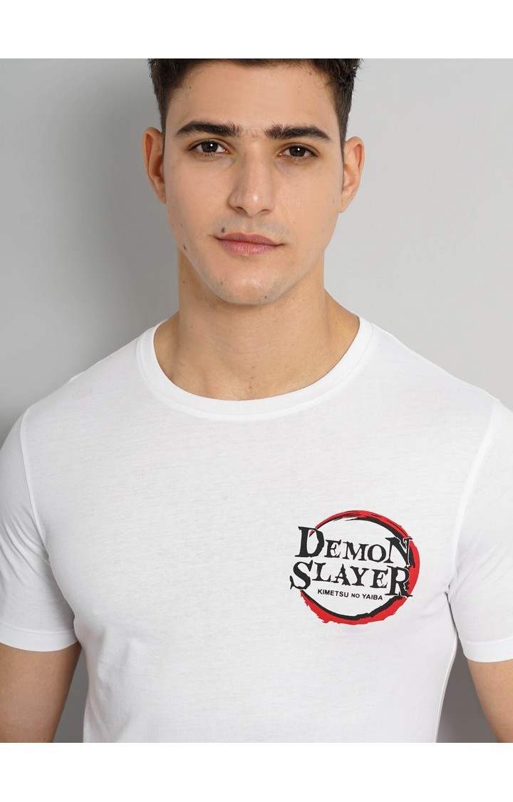 Demon Slayer - Optical White Round Neck Short Sleeves Cotton Tshirt XS