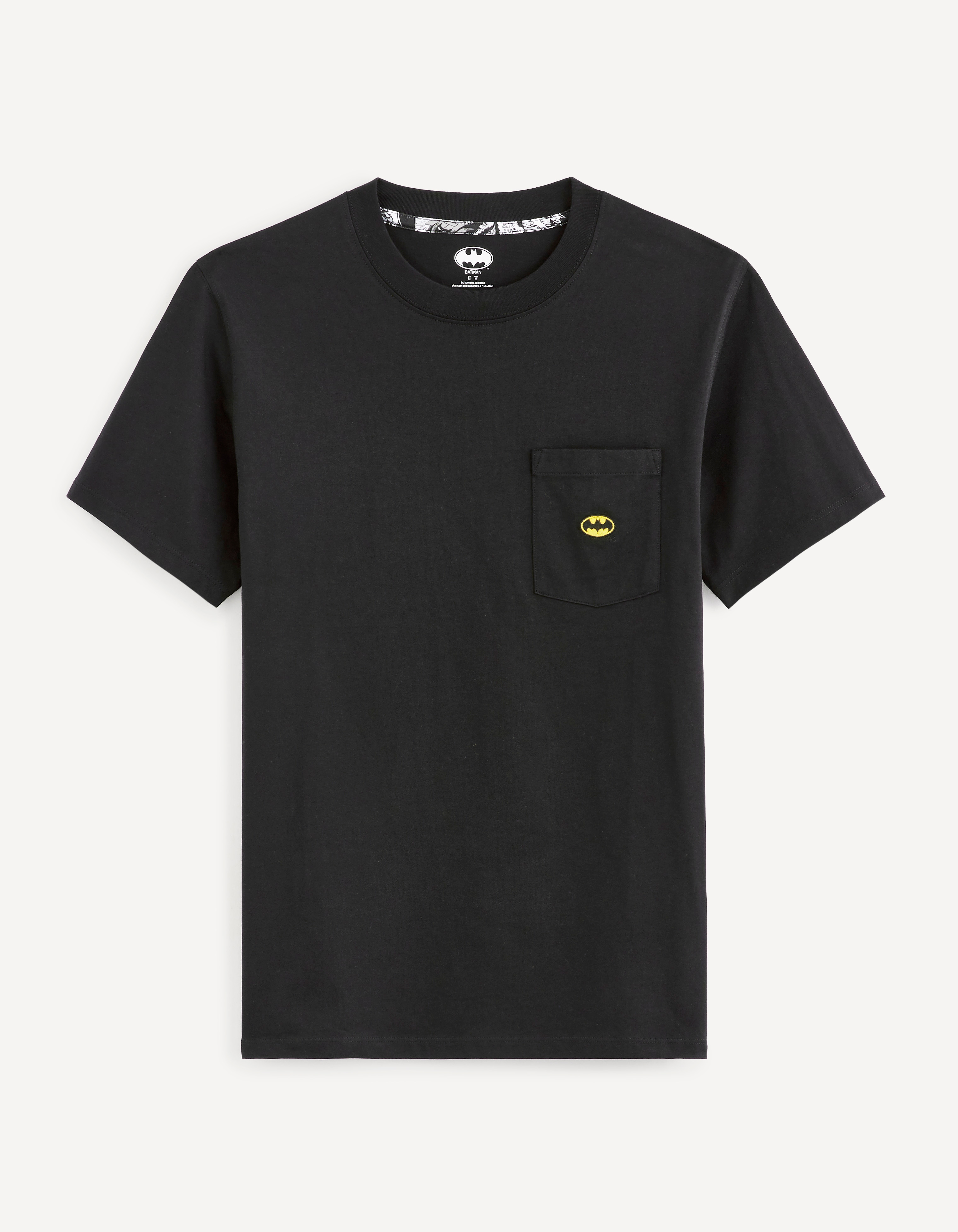Men's Black Printed Regular T-Shirts