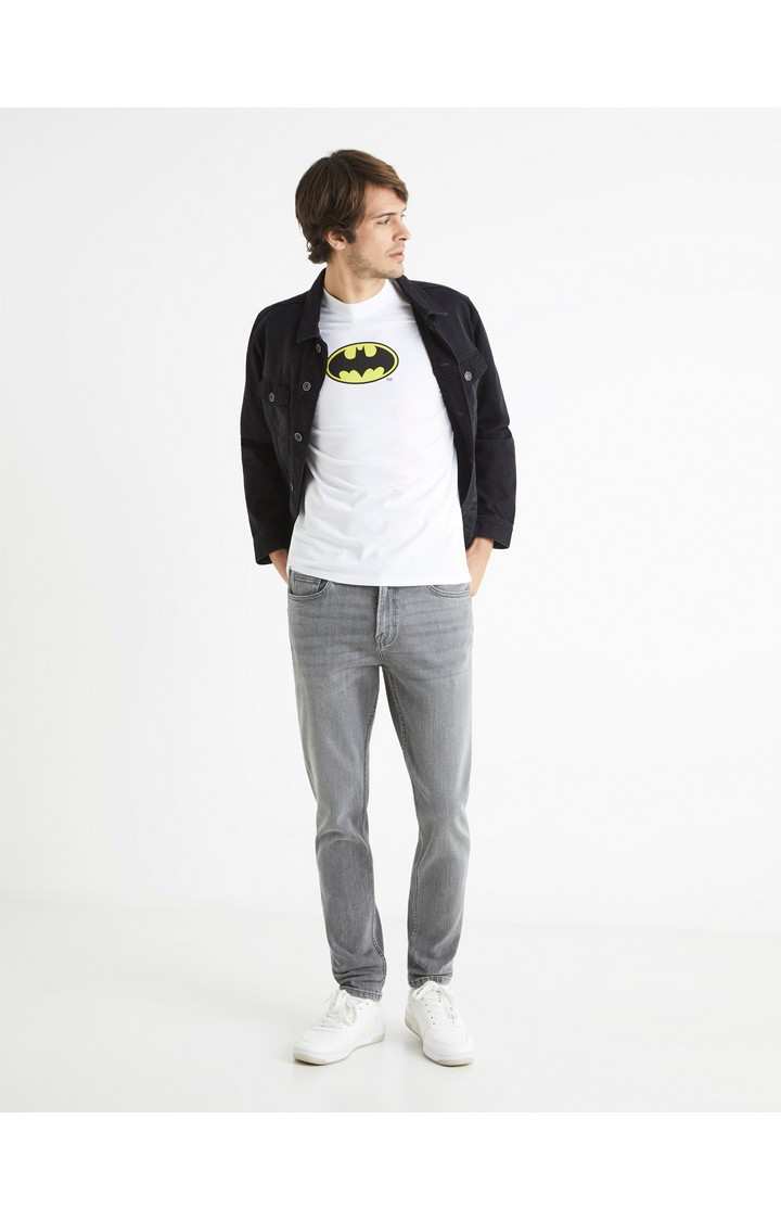 Men's White Printed Regular T-Shirts