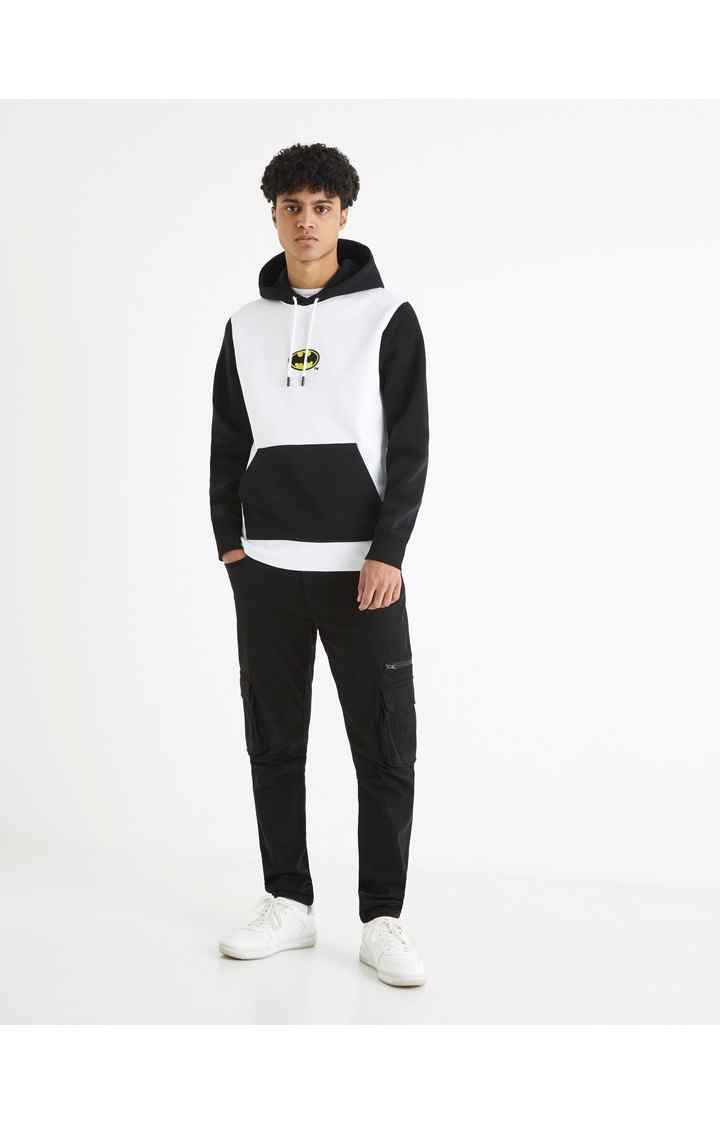 Men's Black Printed Hoodies