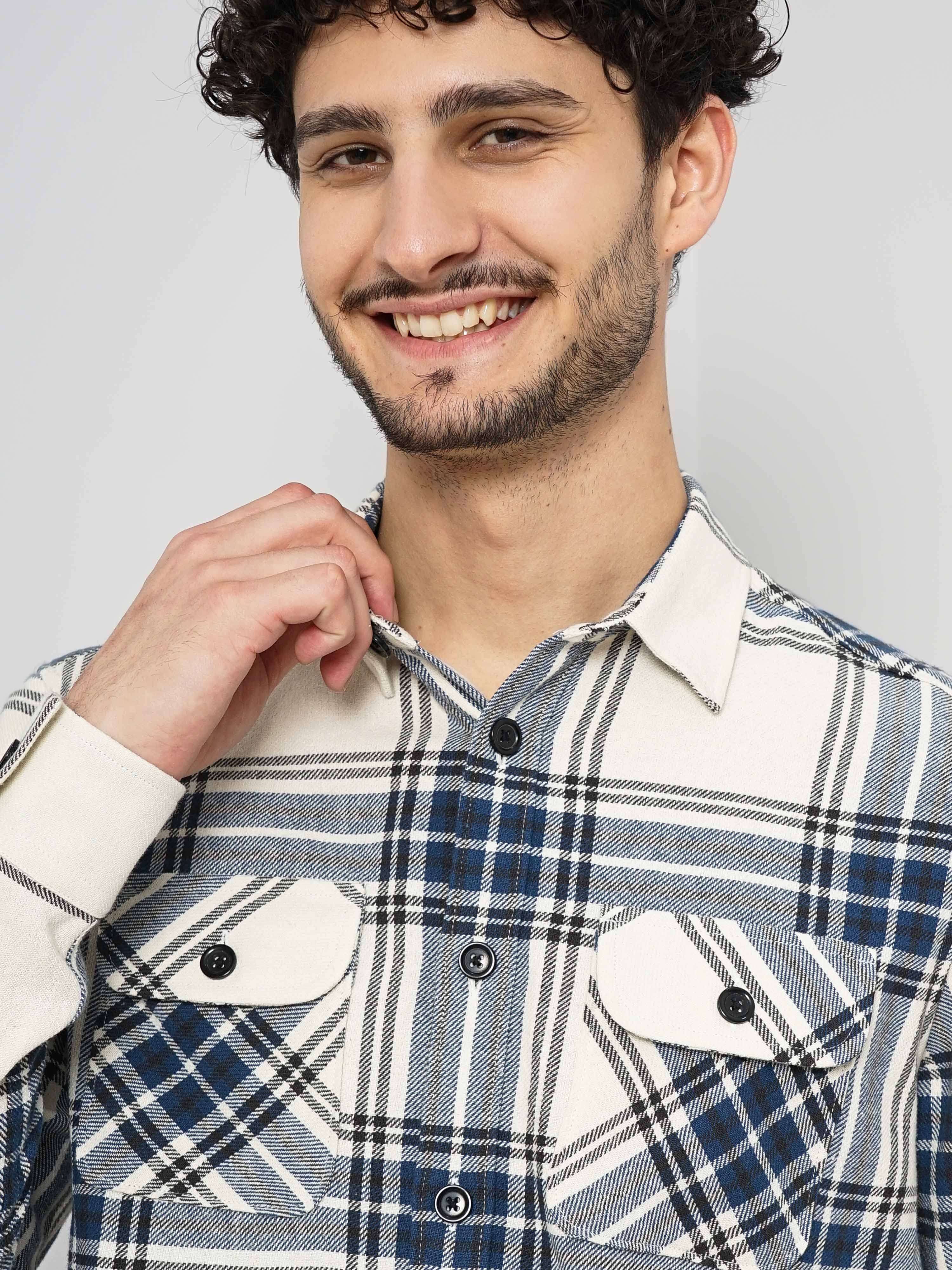 Celio Men's Yarn Dyed Checks Shirt