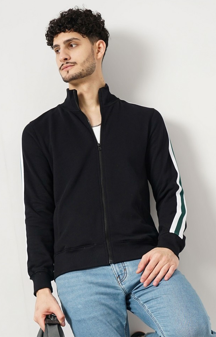 celio | Celio Men's solid Black Full Sleeve Sweatshirt