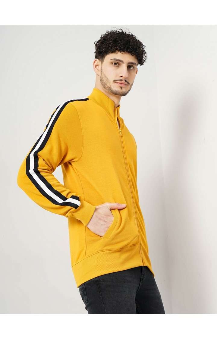 Celio Men's solid Yellow Full Sleeve Sweatshirt