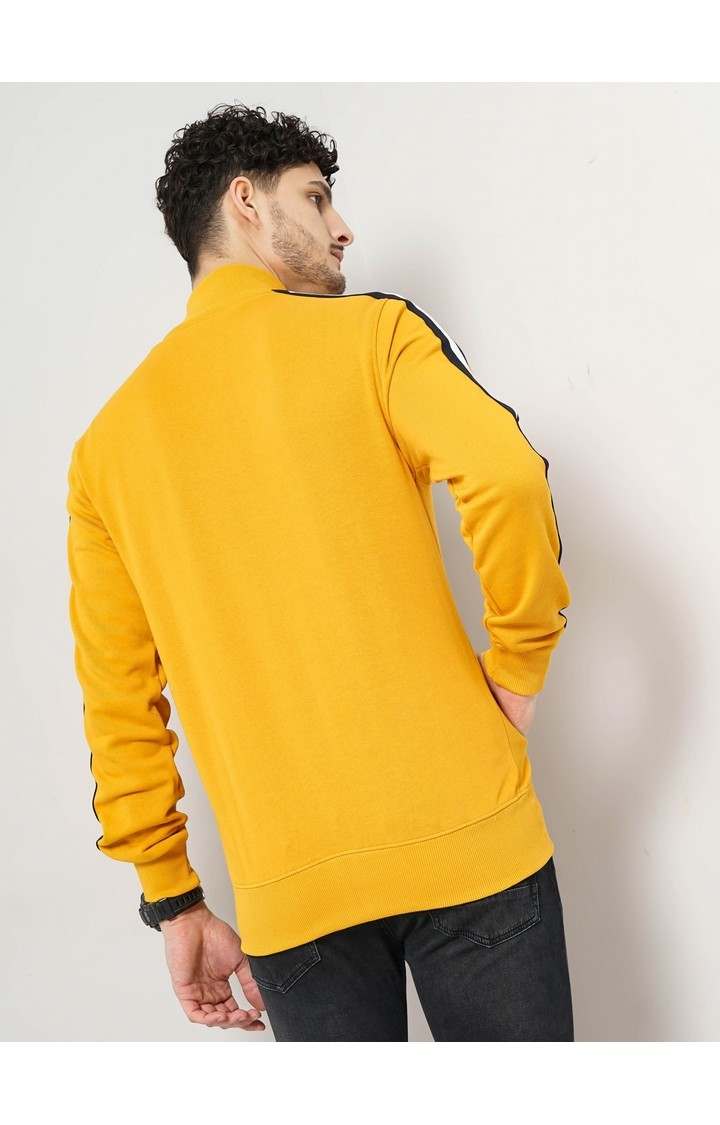 Celio Men's solid Yellow Full Sleeve Sweatshirt