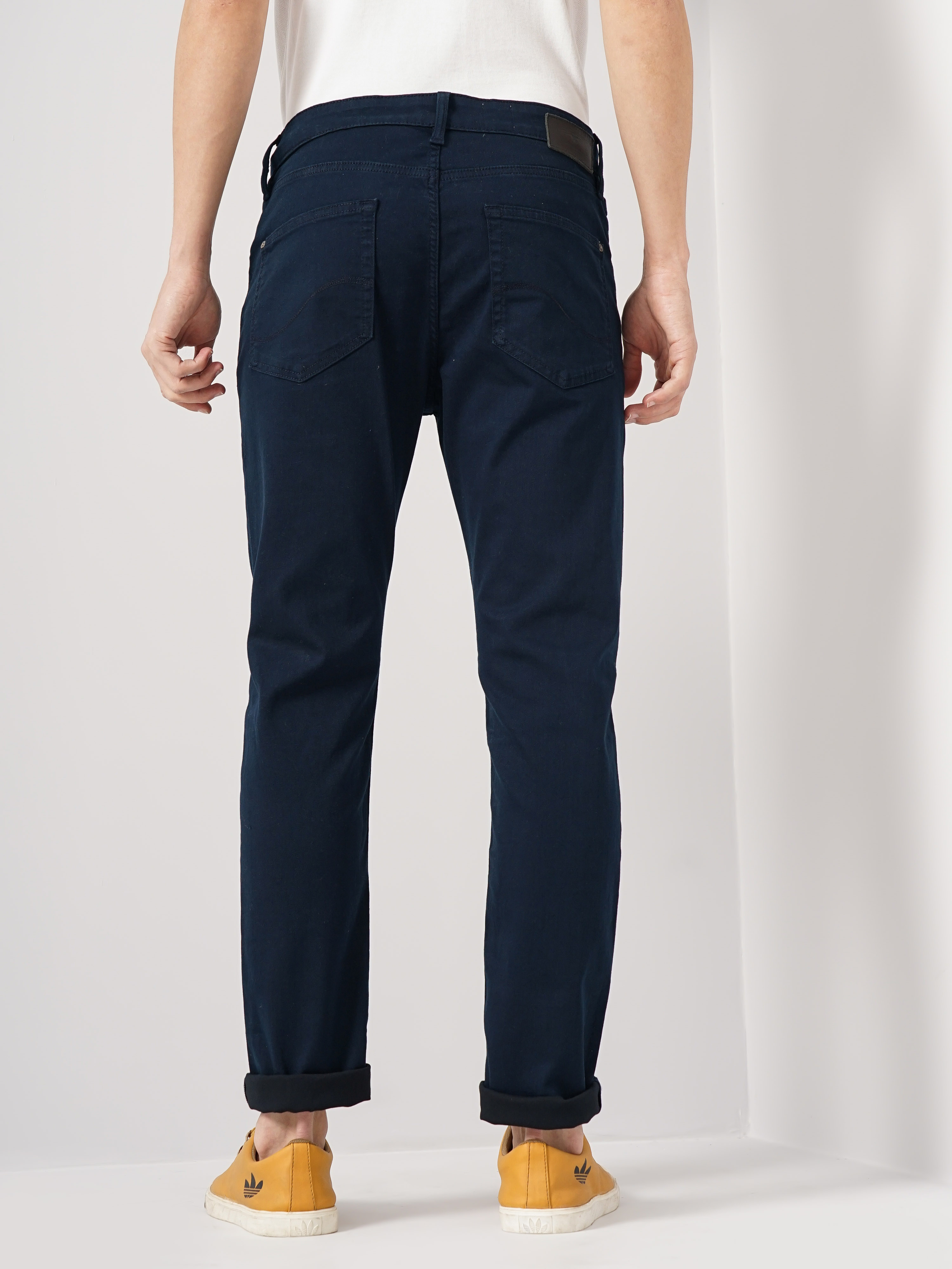 Celio Men Blue Solid Slim Fit Cotton Innovation - Stay Jeans