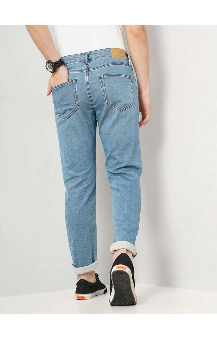 Celio Men Blue Slim Fit Cotton Knit Denim Jeans