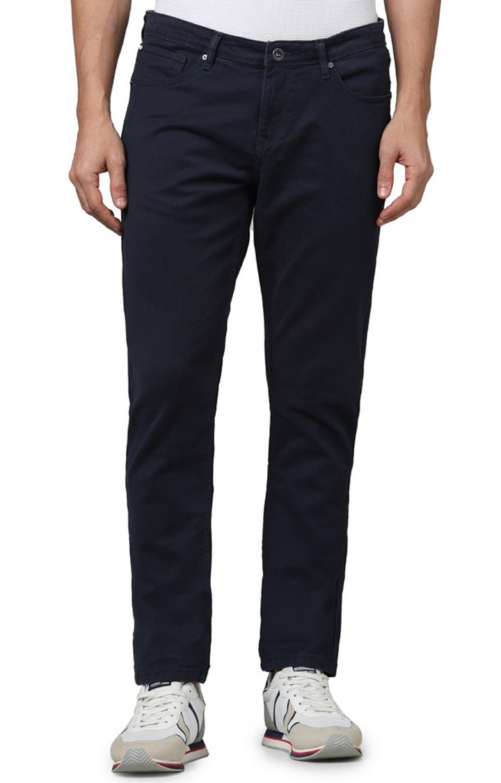 celio | Celio Men Grey Solid Slim Fit Cotton Knit Denim Jeans