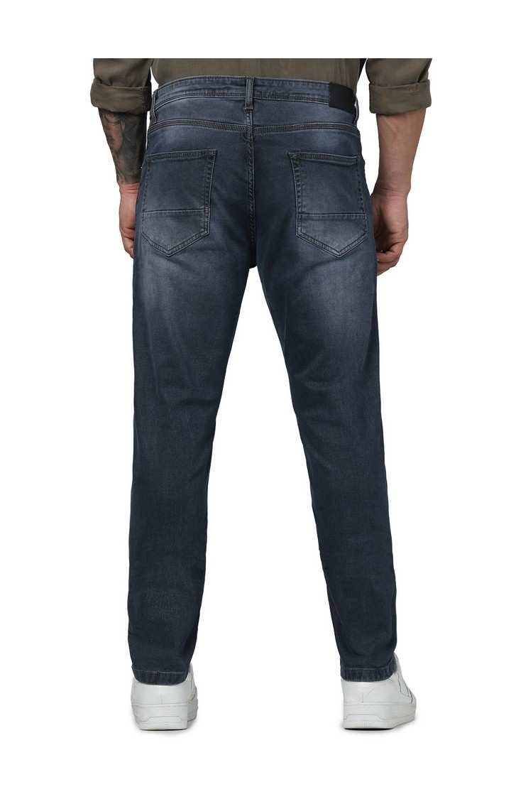 Celio Men Grey Solid Slim Fit Cotton Knit Denim Jeans