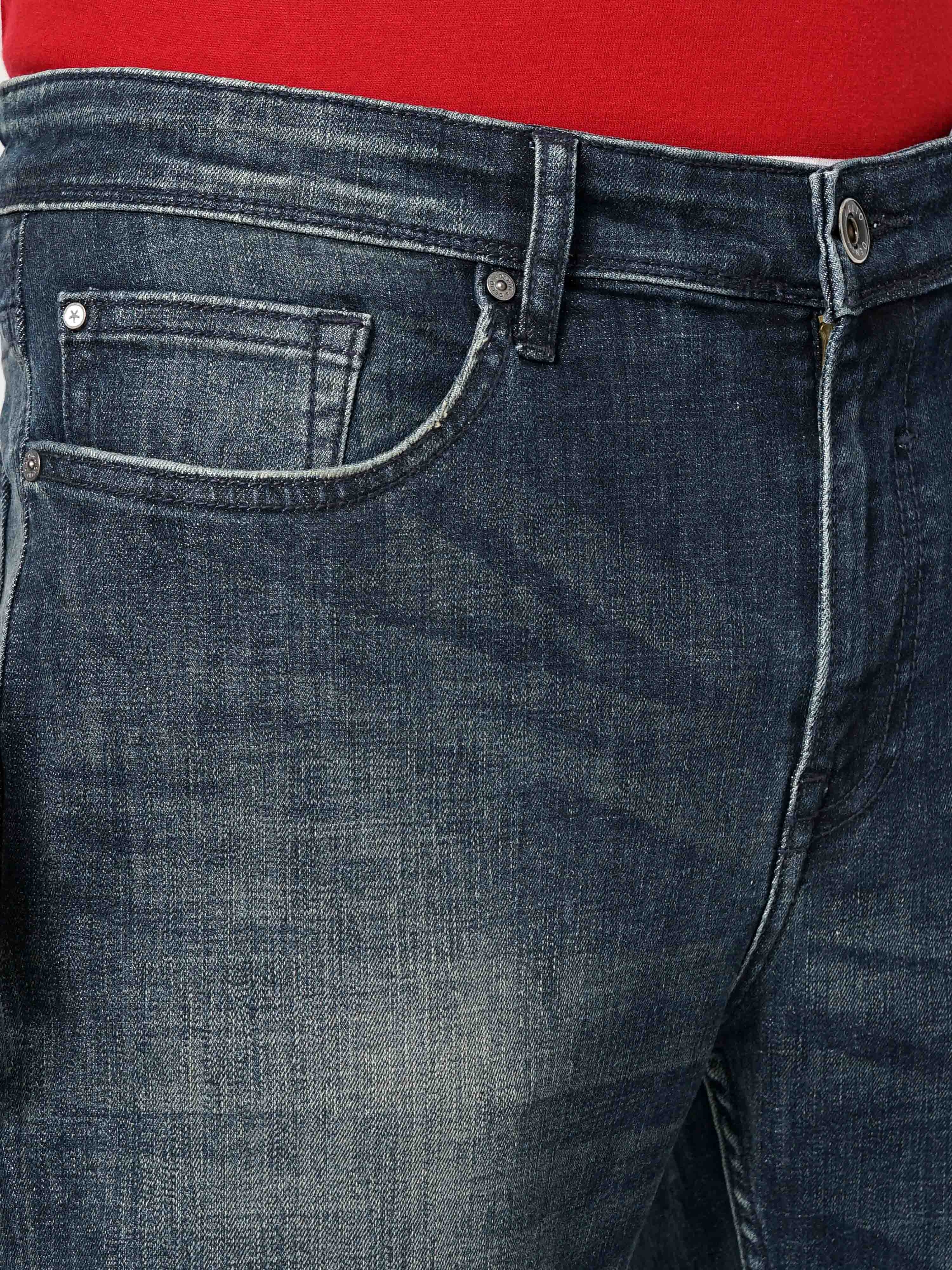 celio | Celio Men Blue Solid Slim Fit Cotton Jeans 3
