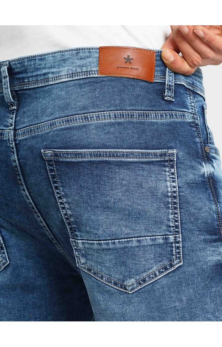 Celio Men Grey Solid Slim Fit Cotton Jeans