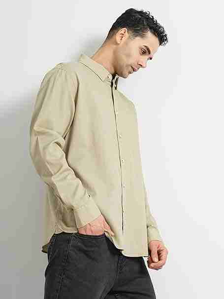CELIO MENS CASUAL SHIRT F/S FATEXTURE GREEN