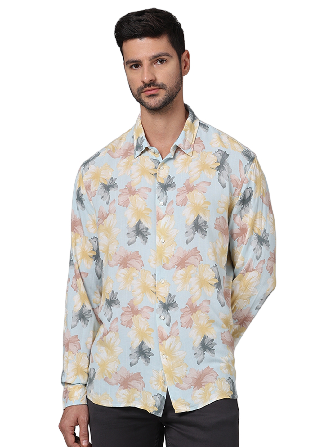 celio | Celio Men Multi Printed Regular Fit Viscose Rayon Soft Touch Casual Shirt