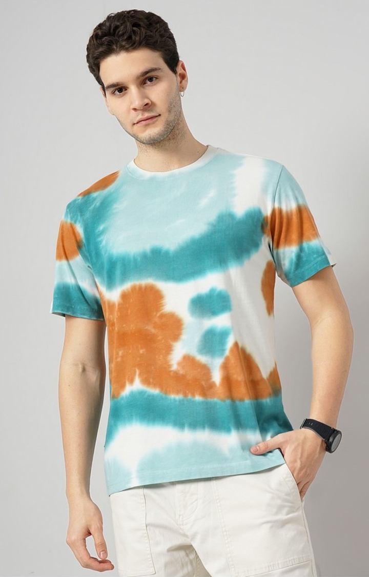 celio | Celio Men Brown Dyed Regular Fit Cotton Fashion Tshirts