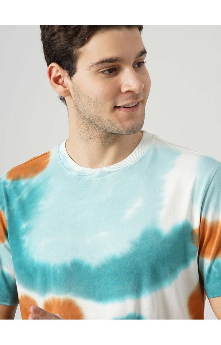 Celio Men Brown Dyed Regular Fit Cotton Fashion Tshirts