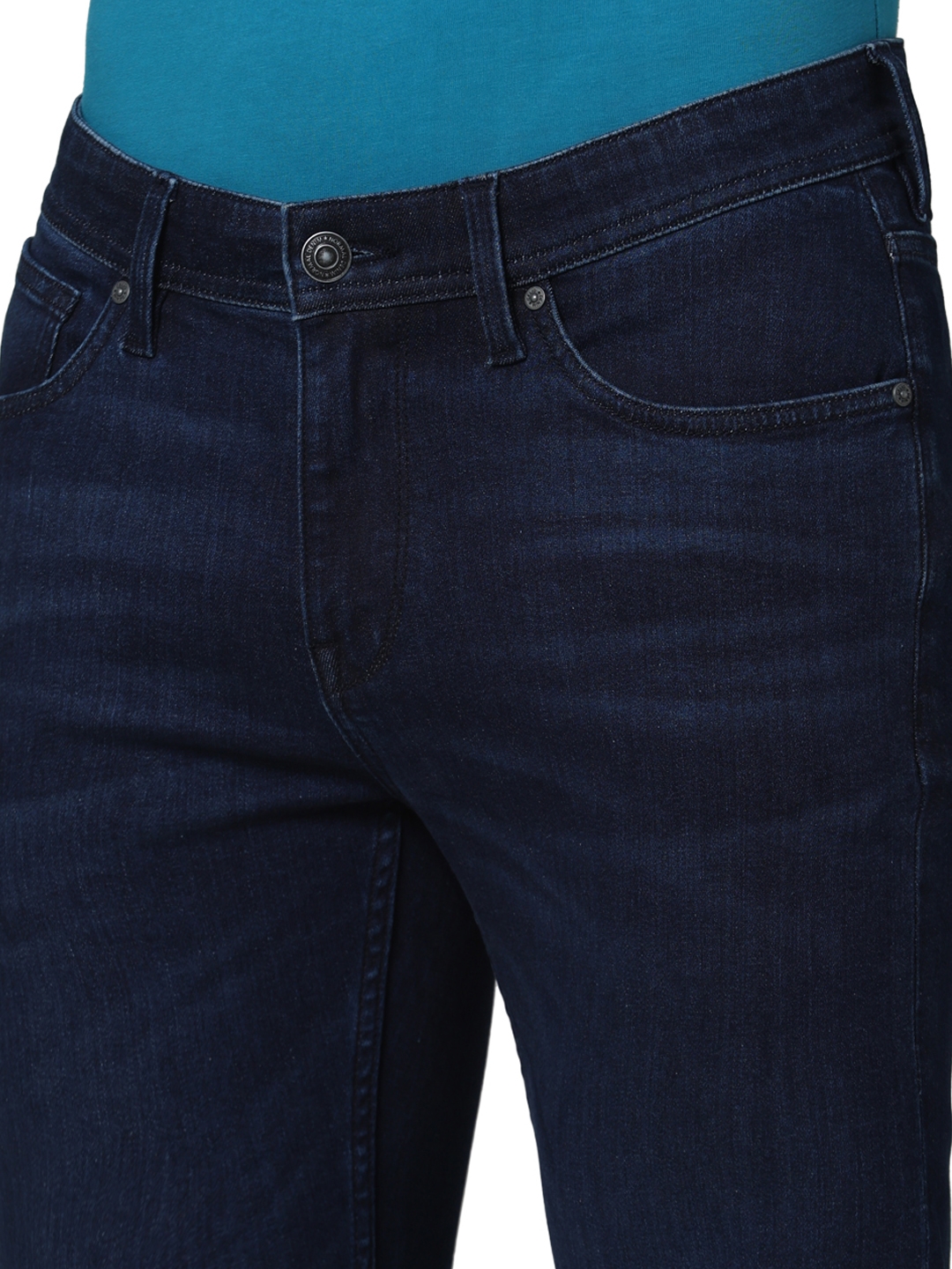 Celio Men Blue Solid Slim Fit Cotton Innovation - Power Stretch Jeans