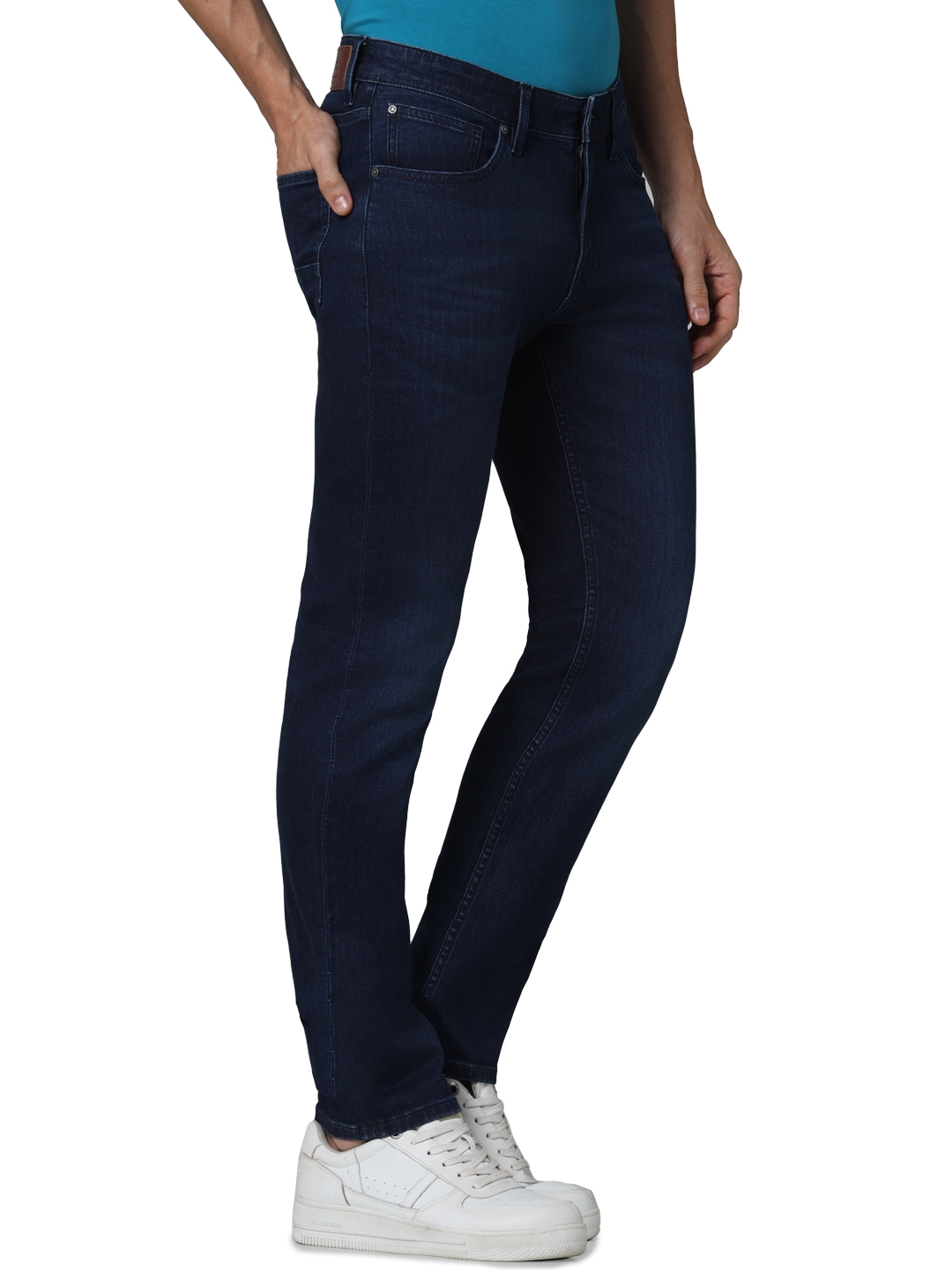 Celio Men Blue Solid Slim Fit Cotton Innovation - Power Stretch Jeans