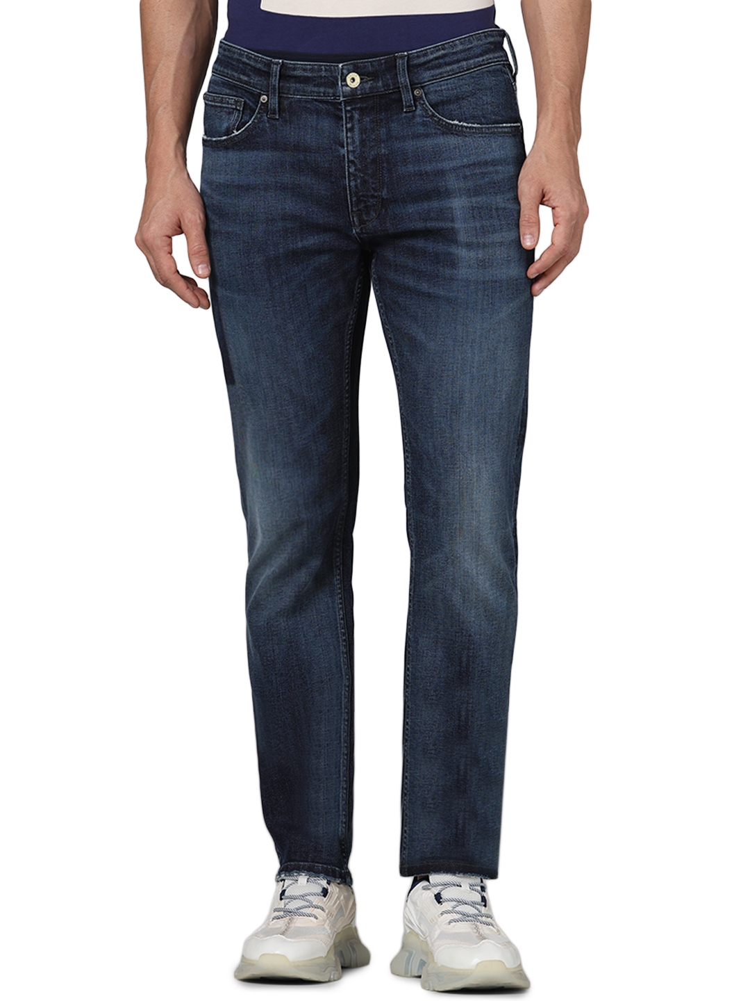 celio | Celio Men Blue Solid Slim Fit Cotton Premium Denim Jeans