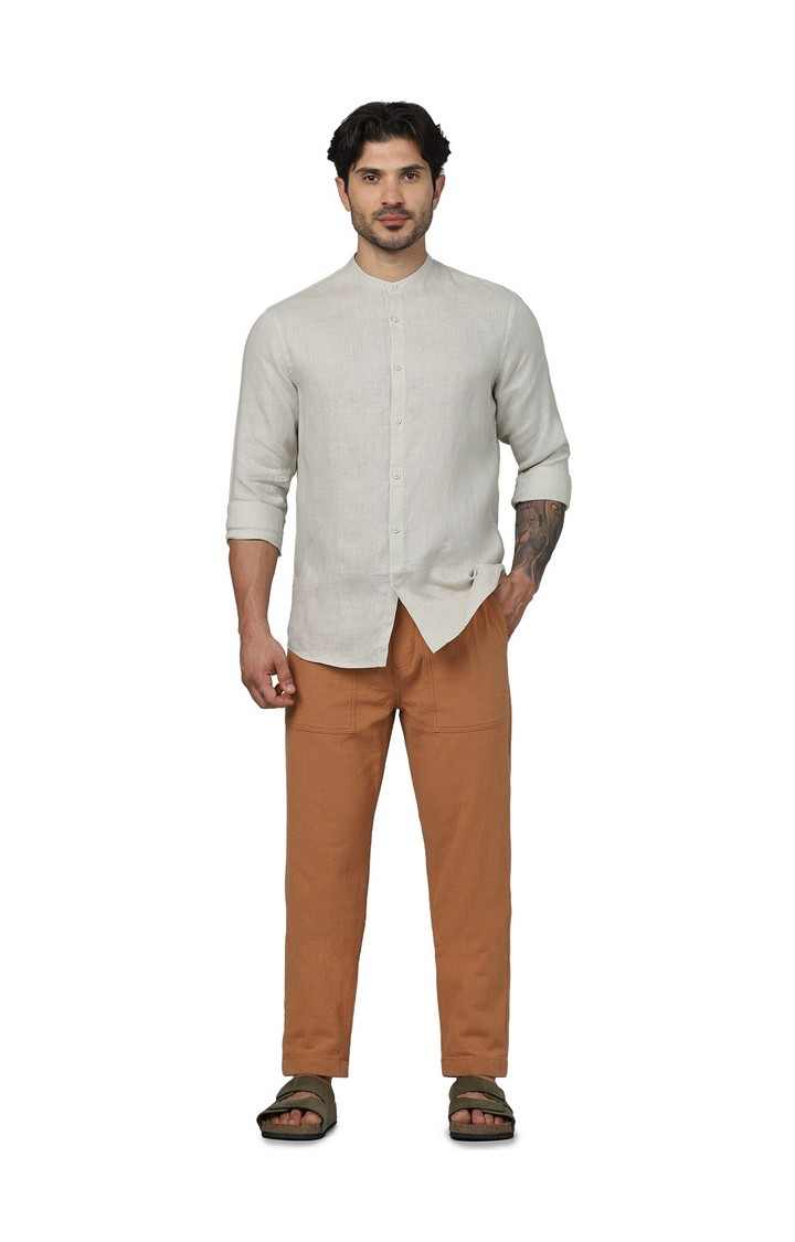 Celio Men Red Solid Loose Fit Cotton Fashion Jog Trousers
