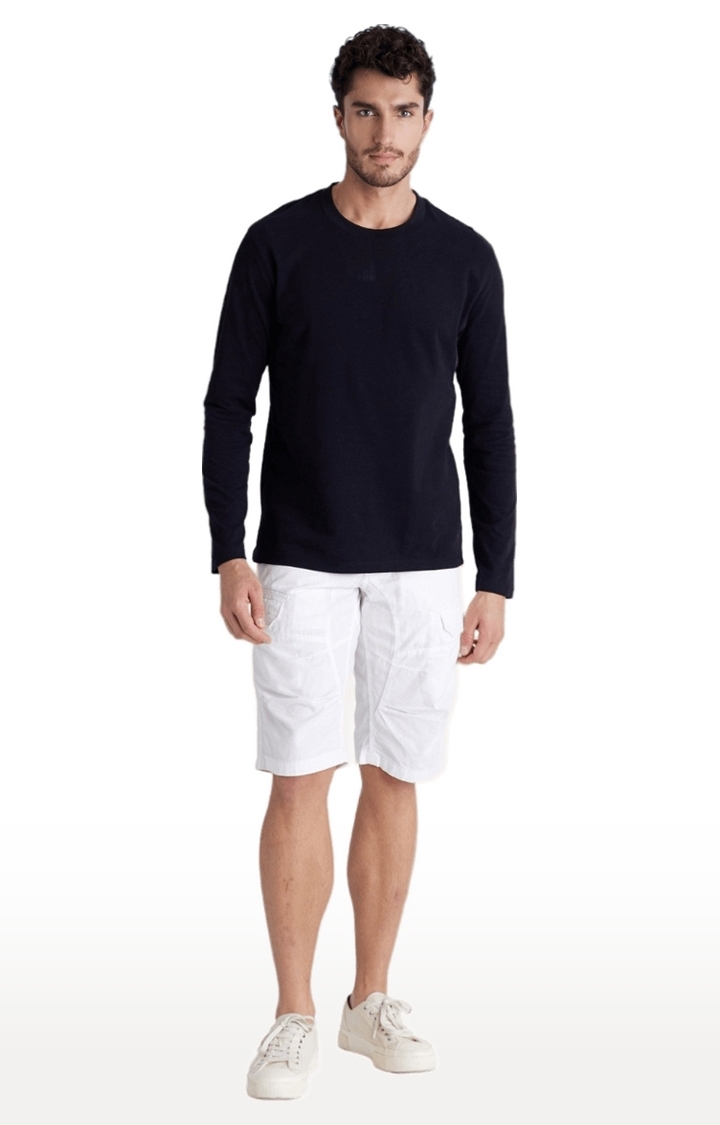 celio | Celio Men Black Solid Regular Fit Pure Cotton Jersey Tshirt