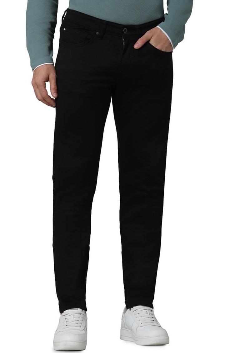 Celio Men Black Solid Slim Fit Cotton Jeans