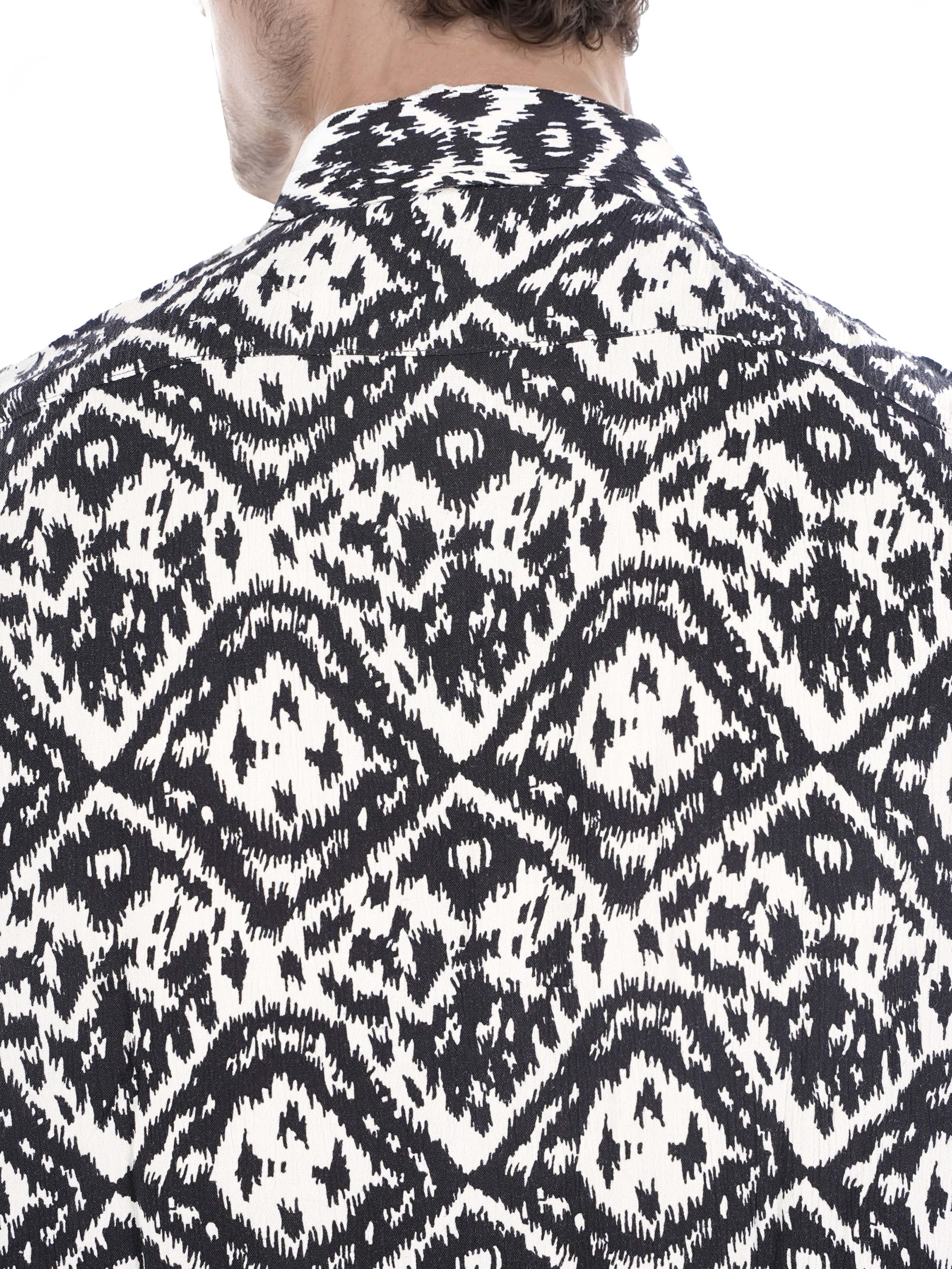Celio Men Black Printed Regular Fit Viscose Rayon Soft Touch Shirts