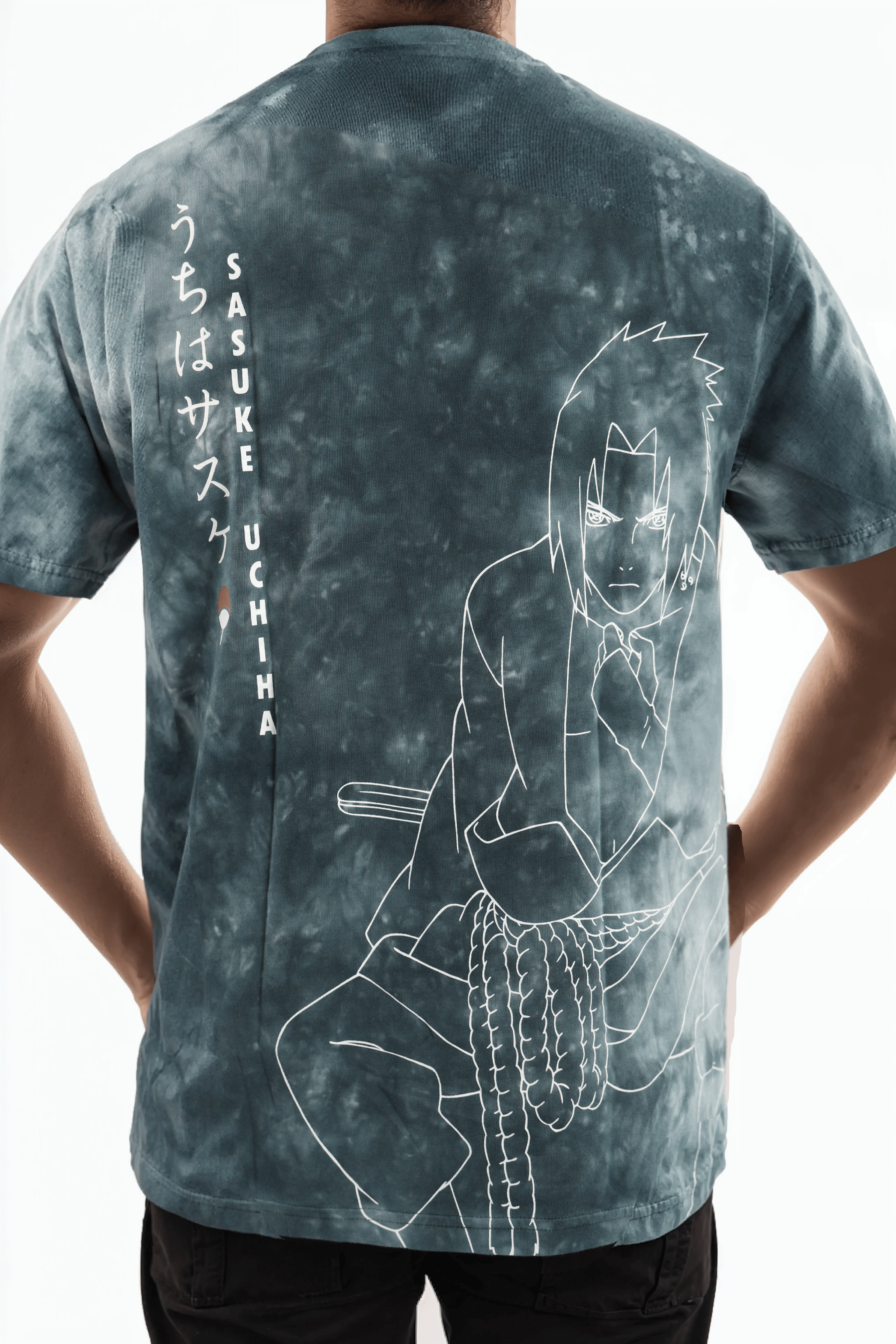 Sasuke - Grey Printed Cotton T- Shirt (LJESASUIN)