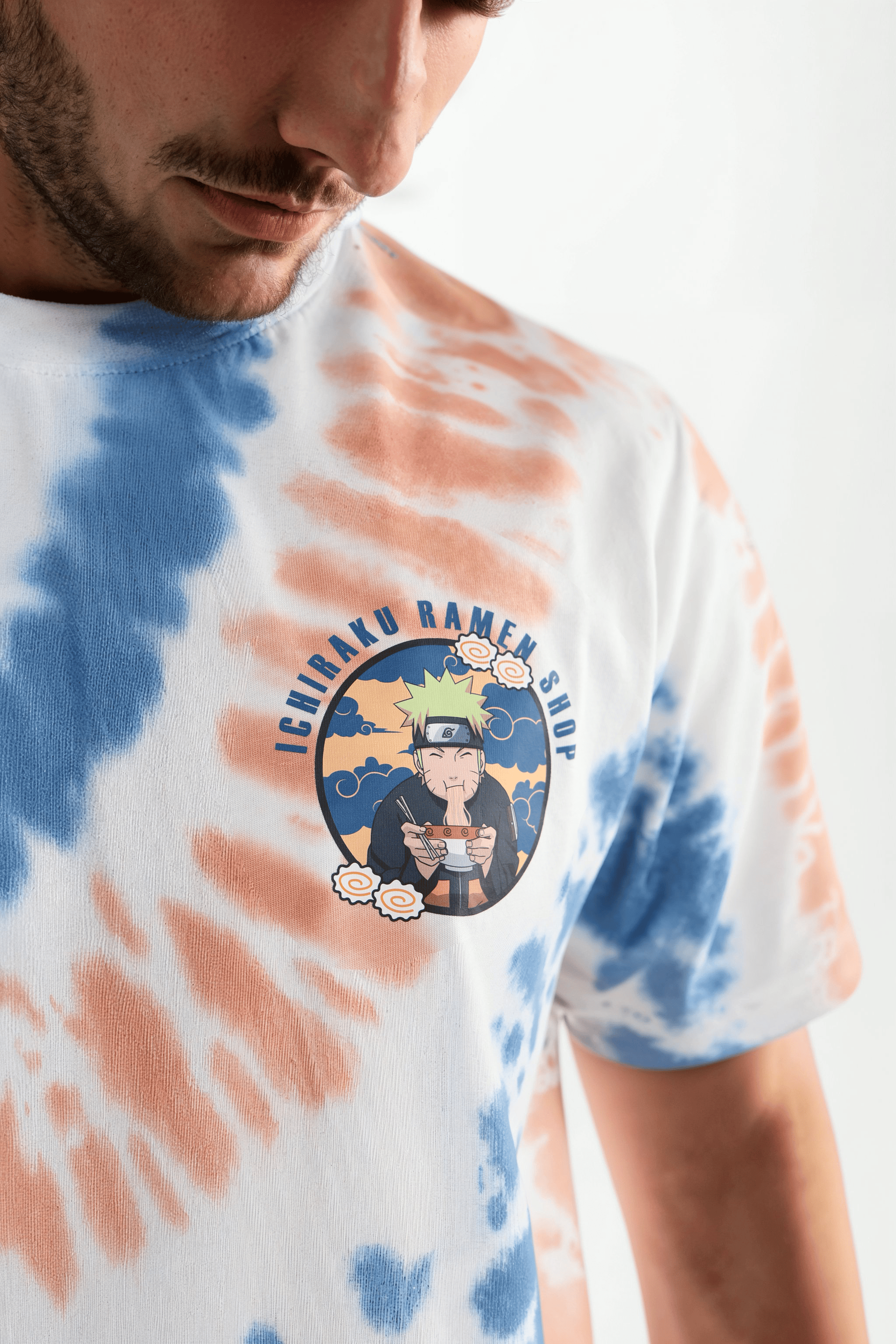 Naruto - Beige Printed Cotton T- Shirt (LBENARUT5)