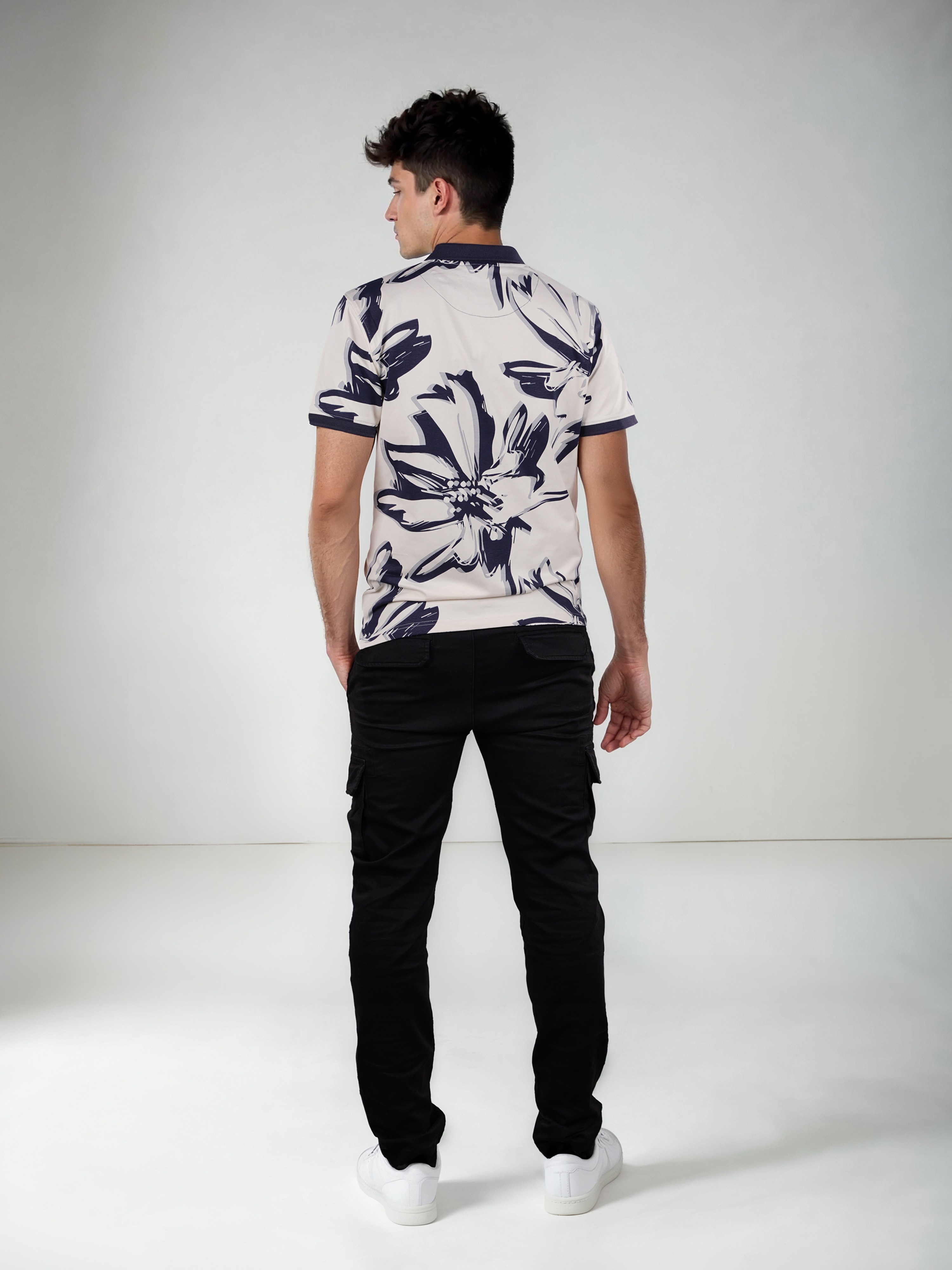 Celio Men White Regular Fit Cotton Floral Print Tshirts